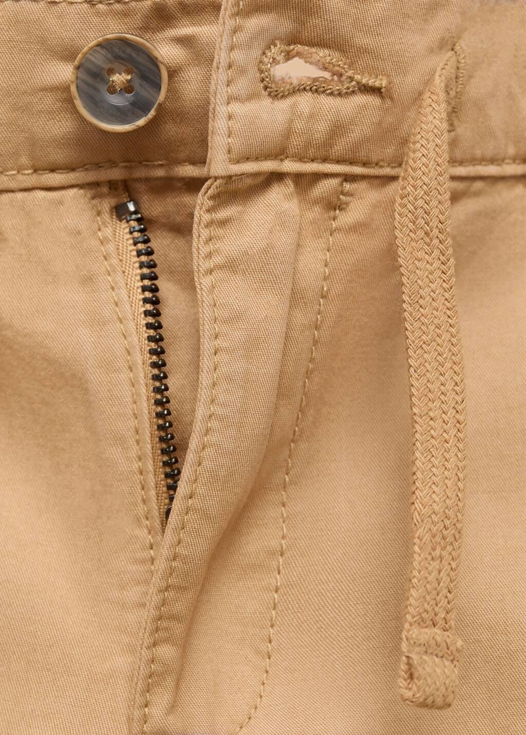 Yellow Elastic Waist Bermuda Shorts, Kids Boy, , large image number 4