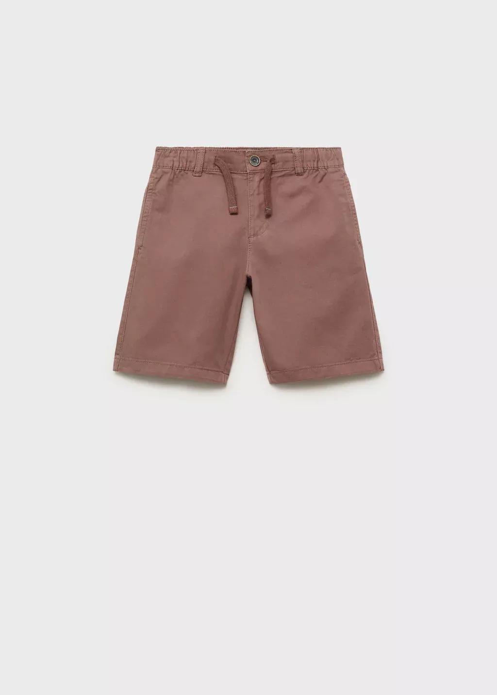 Red Elastic Waist Bermuda Shorts, Kids Boy, , medium