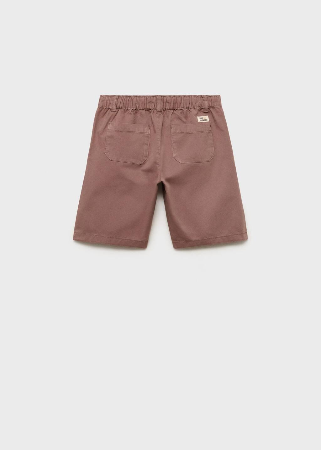 Red Elastic Waist Bermuda Shorts, Kids Boy, , large image number 2