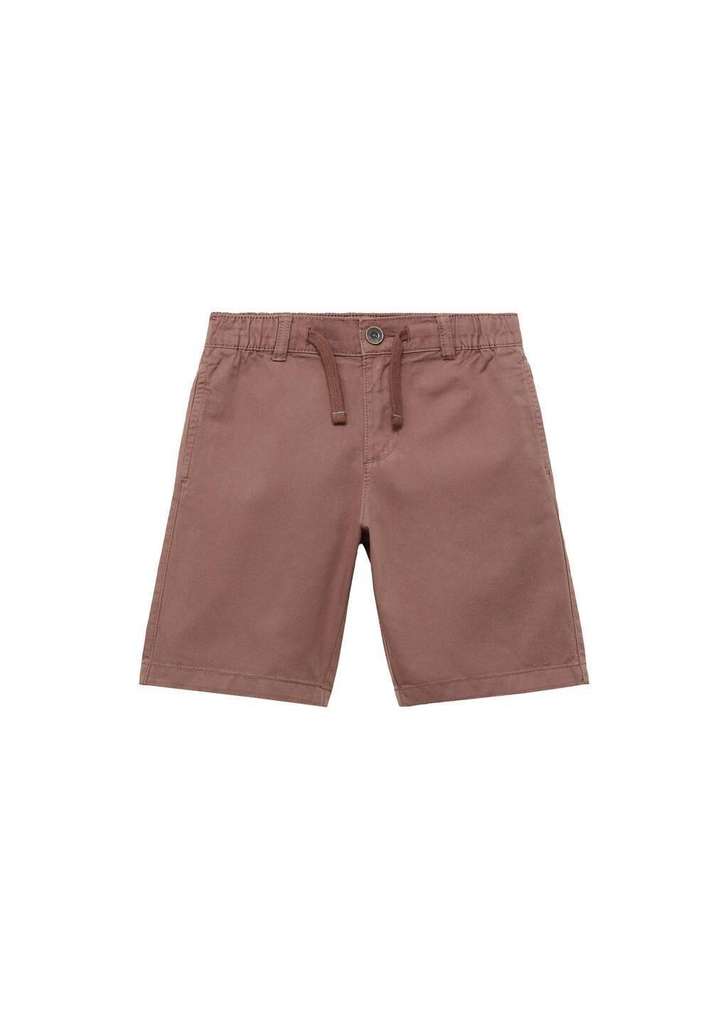 Red Elastic Waist Bermuda Shorts, Kids Boy, , large image number 3