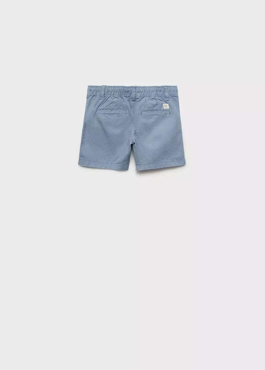 Blue Cotton Shorts With Drawstring, Baby Boy, , large image number 4