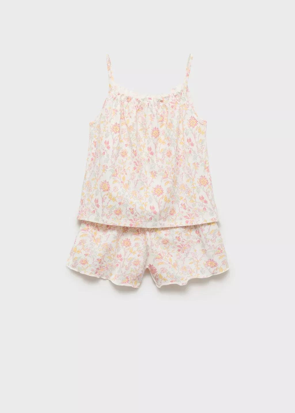 PINK Printed short pyjamas, Kids Girl, , large image number 1