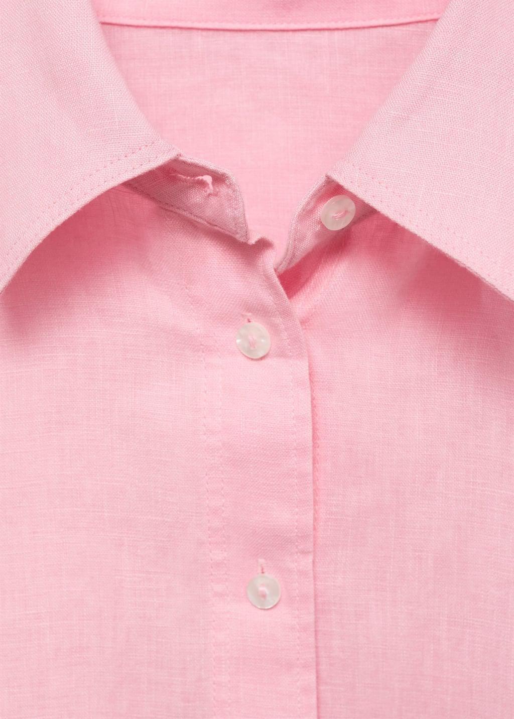 LT-PASTEL PINK Linen oversized shirt, , large image number 2