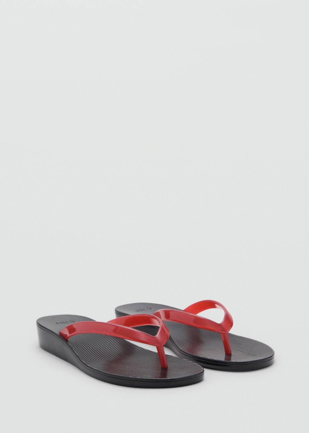 BLACK Open-back sandals with strap, , large image number 0