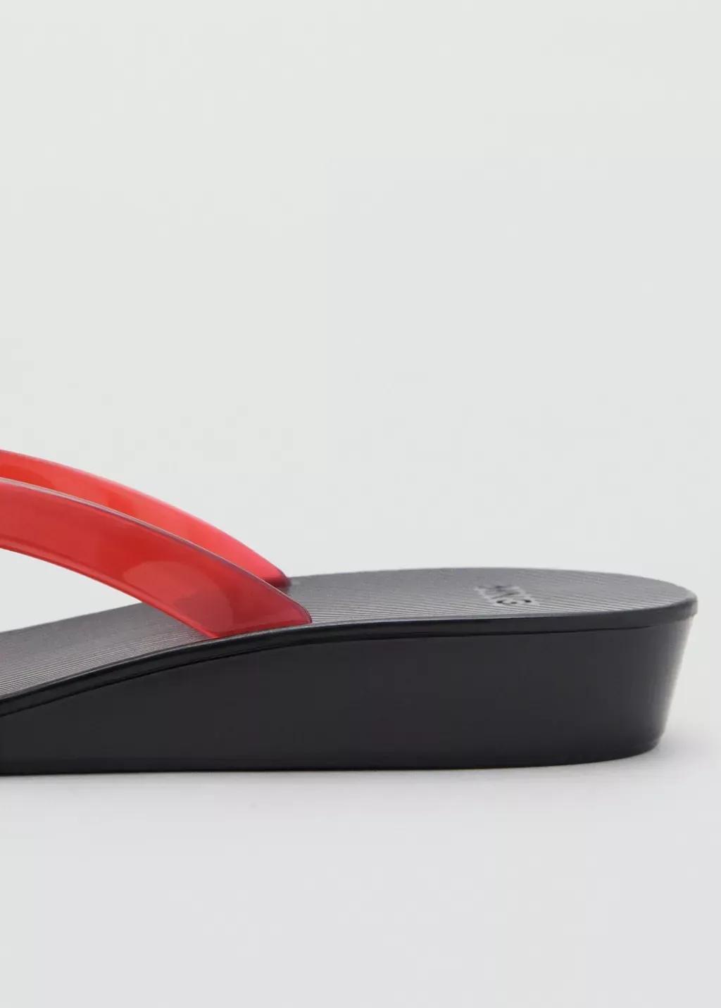BLACK Open-back sandals with strap, , large image number 2