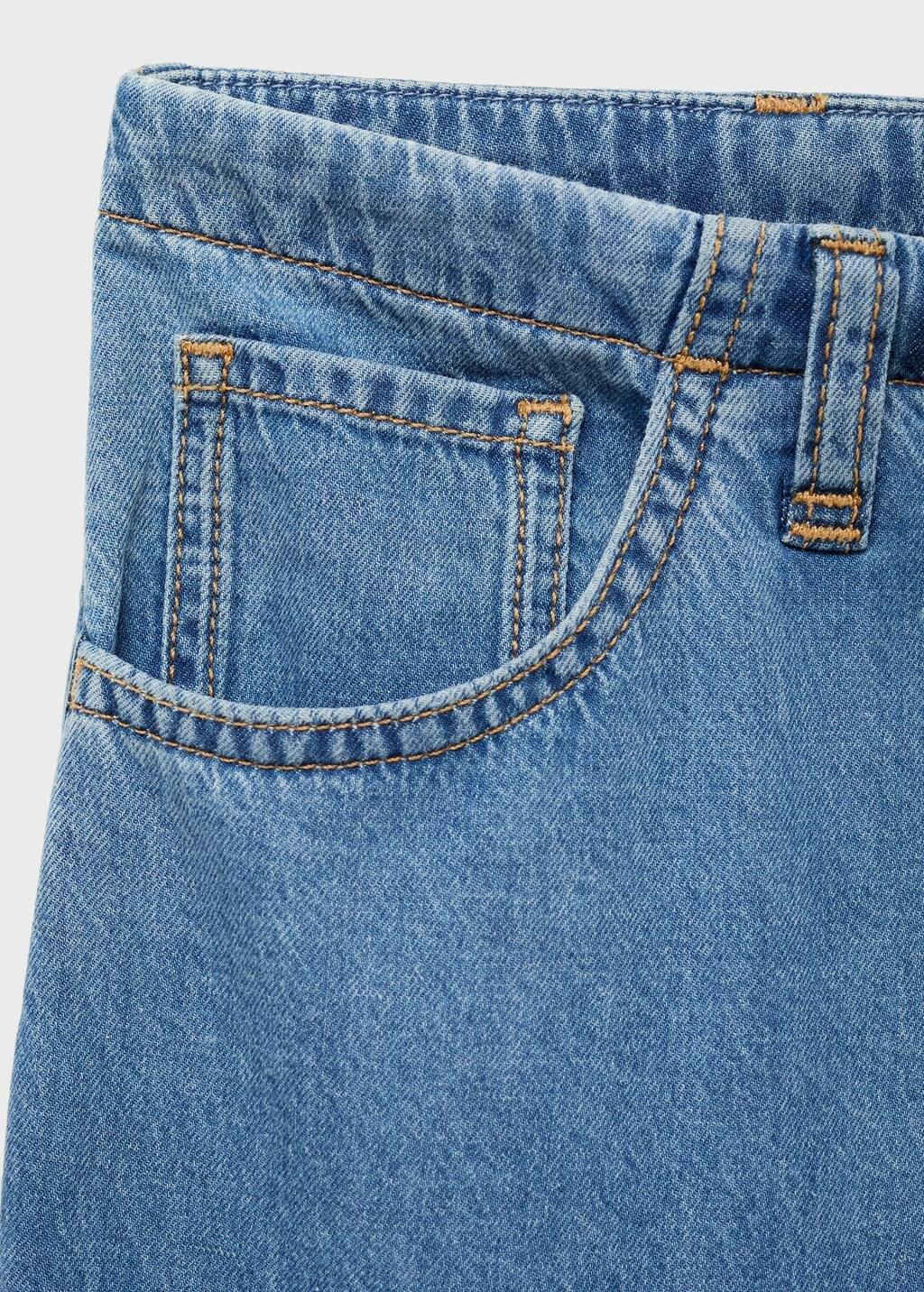 OPEN BLUE Wideleg denim trousers with belt, , large image number 5