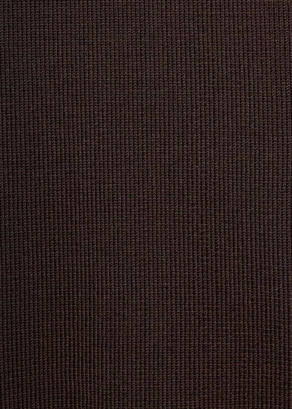 DARK BROWN Off-the-shoulder knitted top, , large image number 4