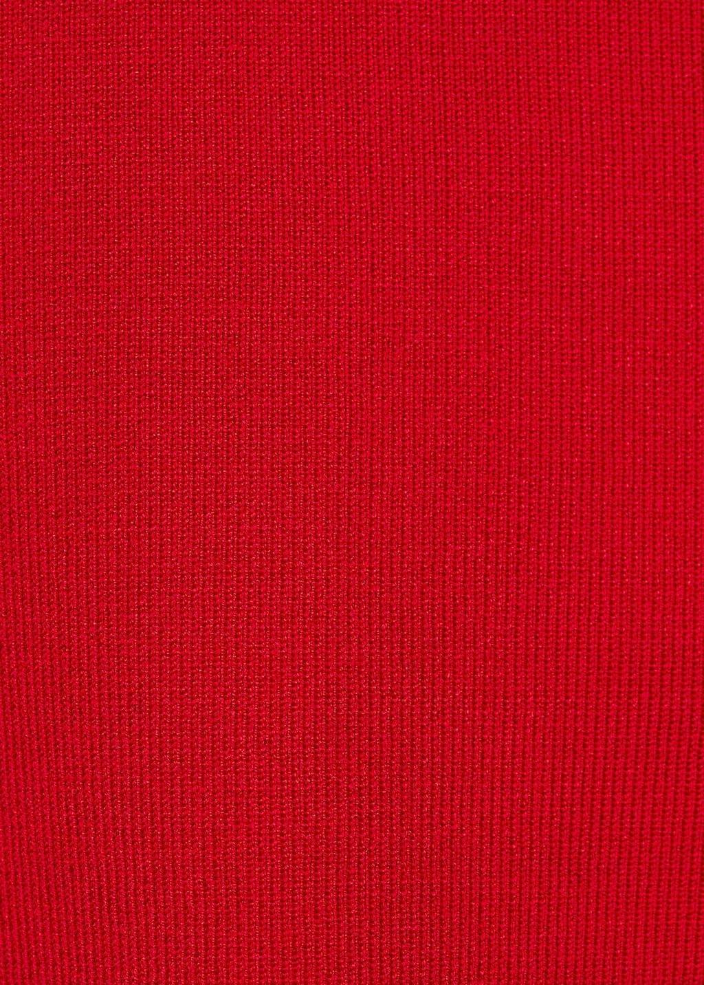 Red Off-The-Shoulder Knitted Top, , large image number 4