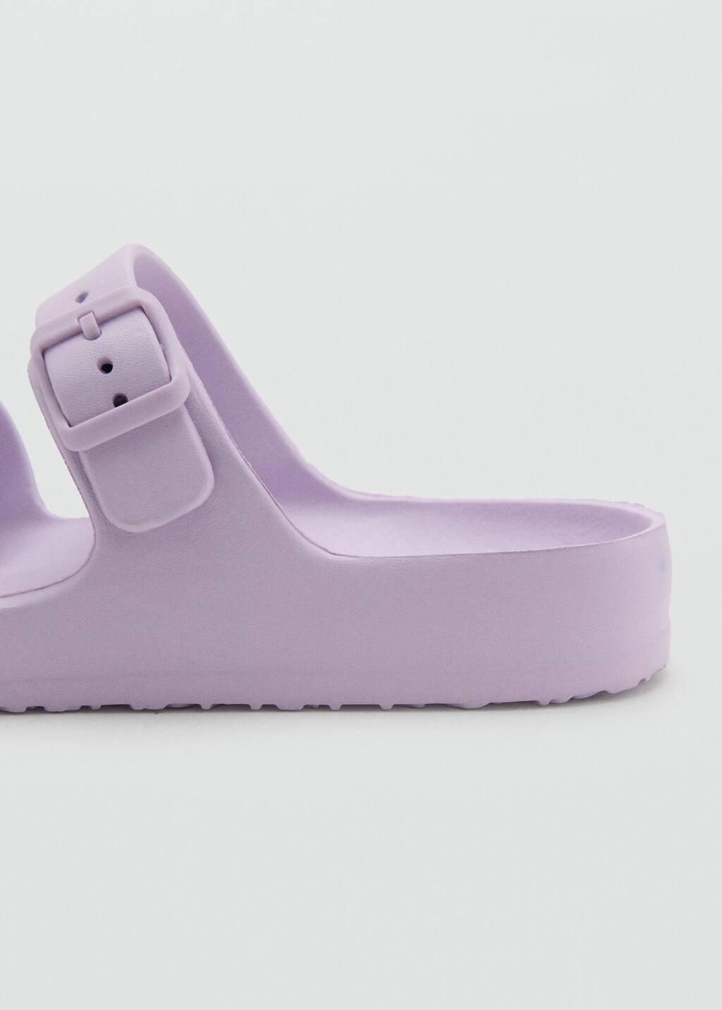 Purple Lt Pastel Flip Flops Buckles, Kids Girl, Light-Pastel Purple, large image number 1