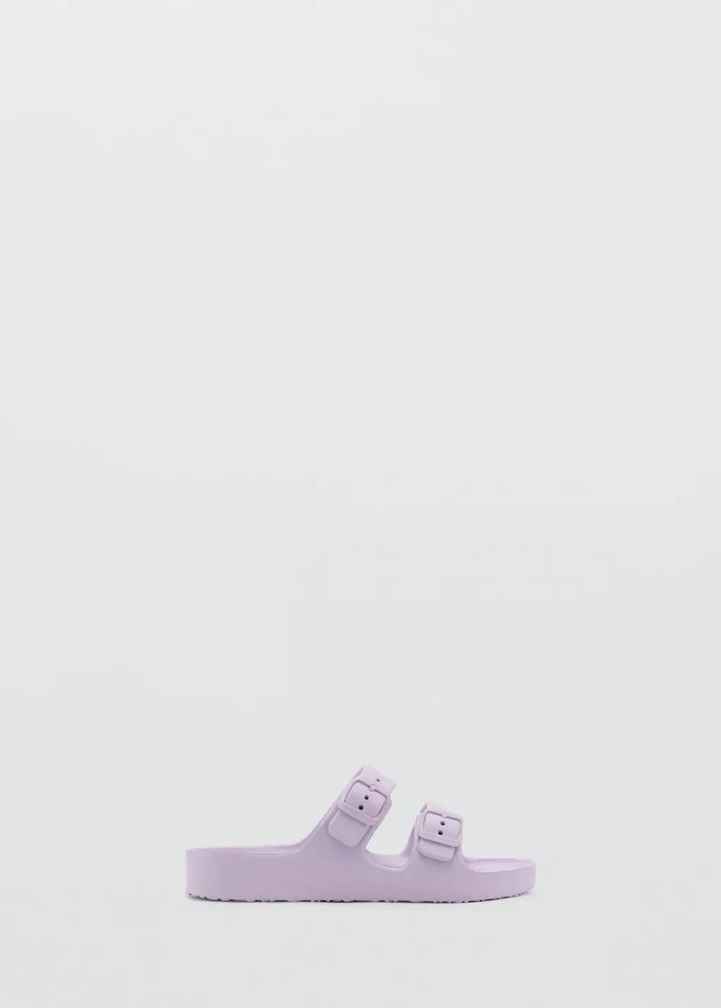 Purple Lt Pastel Flip Flops Buckles, Kids Girl, Light-Pastel Purple, large image number 3