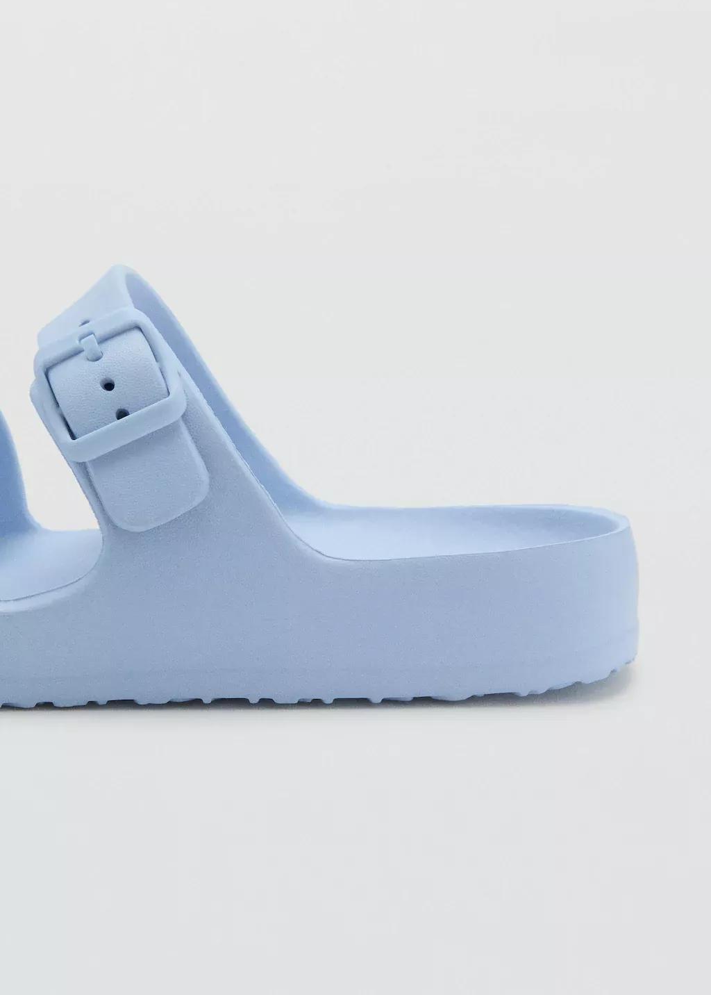 Turquoise Flip Flops Buckles, Kids Girl, , large image number 1
