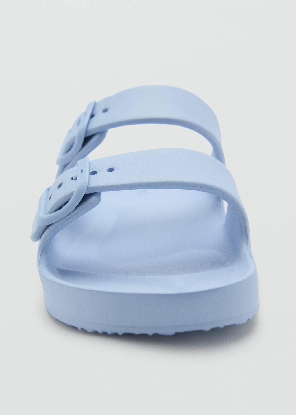 Turquoise Flip Flops Buckles, Kids Girl, , large image number 2