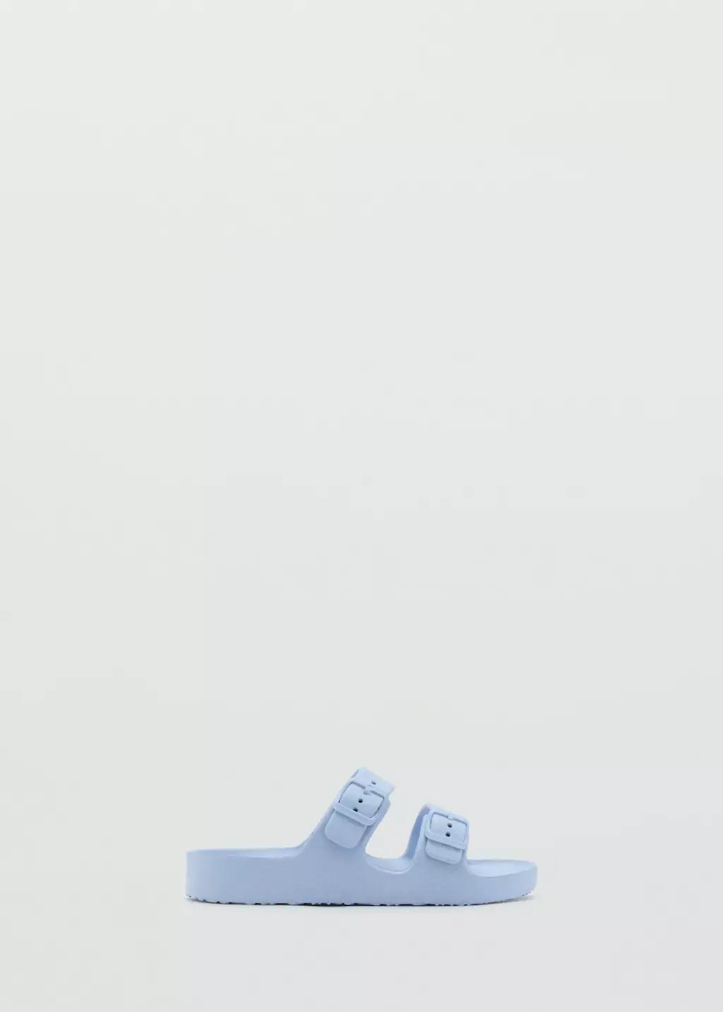 Turquoise Flip Flops Buckles, Kids Girl, , large image number 3