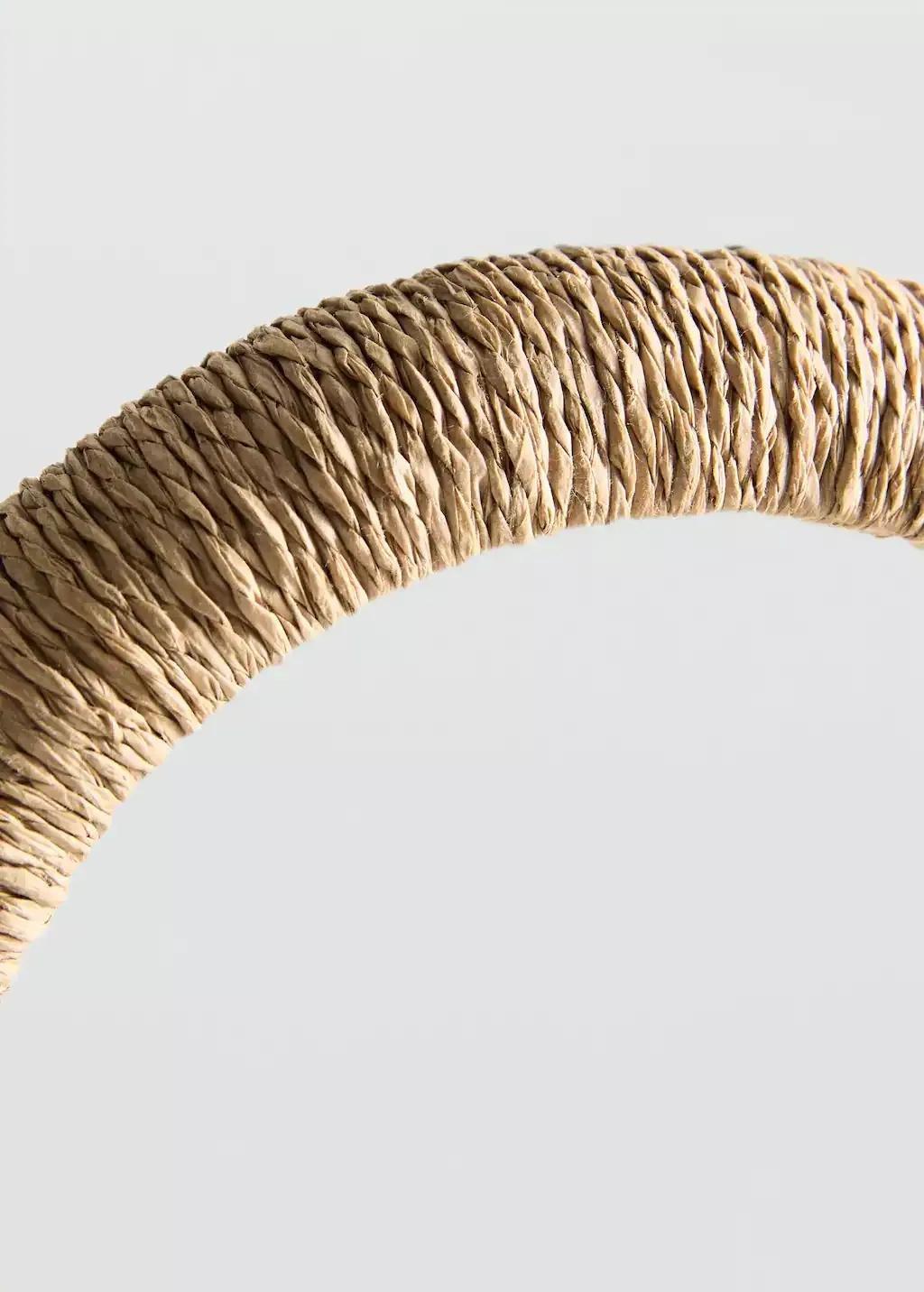 LIGHT BEIGE Natural fibre headband, Light Beige, large image number 1