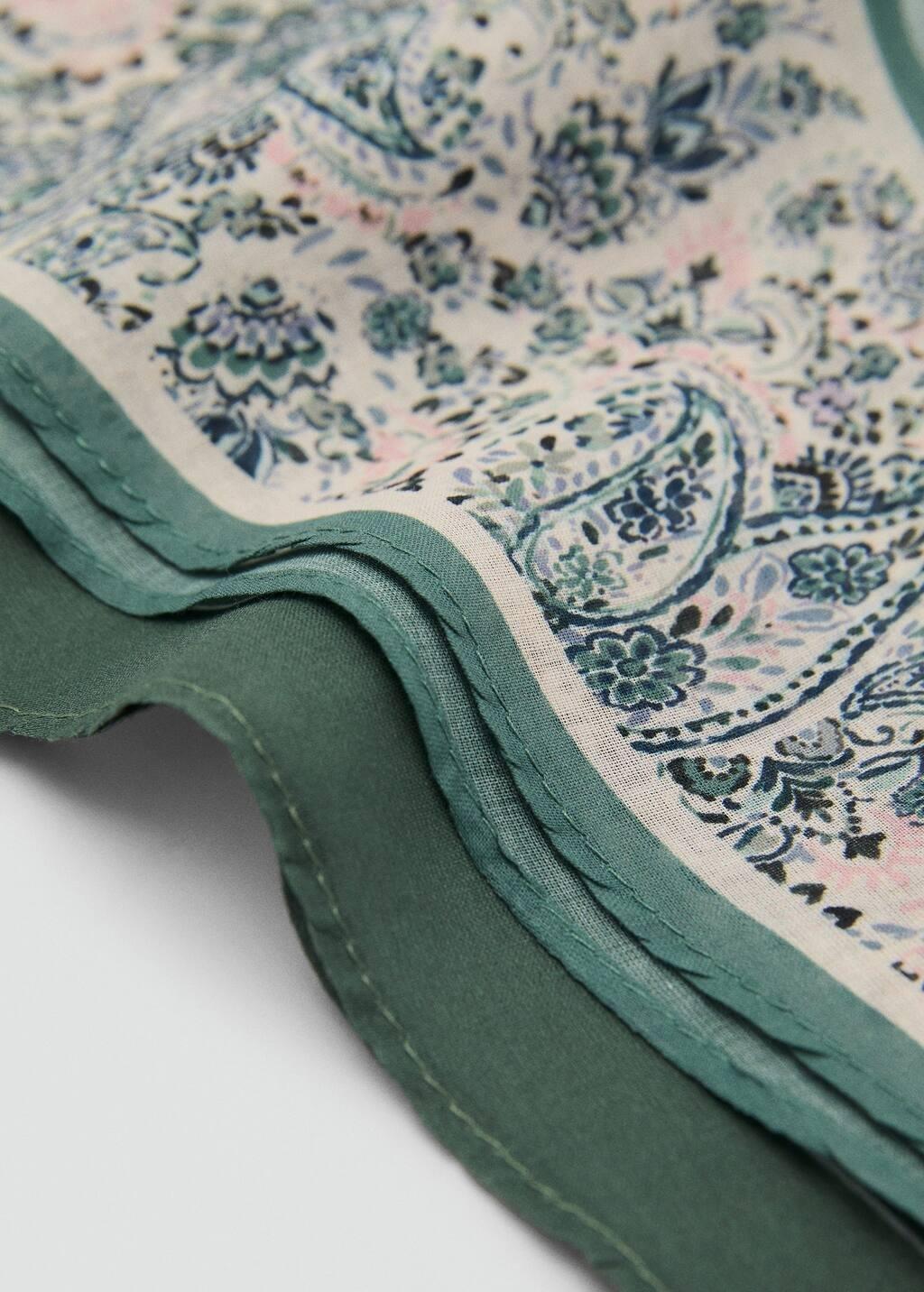 Green Set Of 2 Combined Scarves, 0201_43, large image number 0