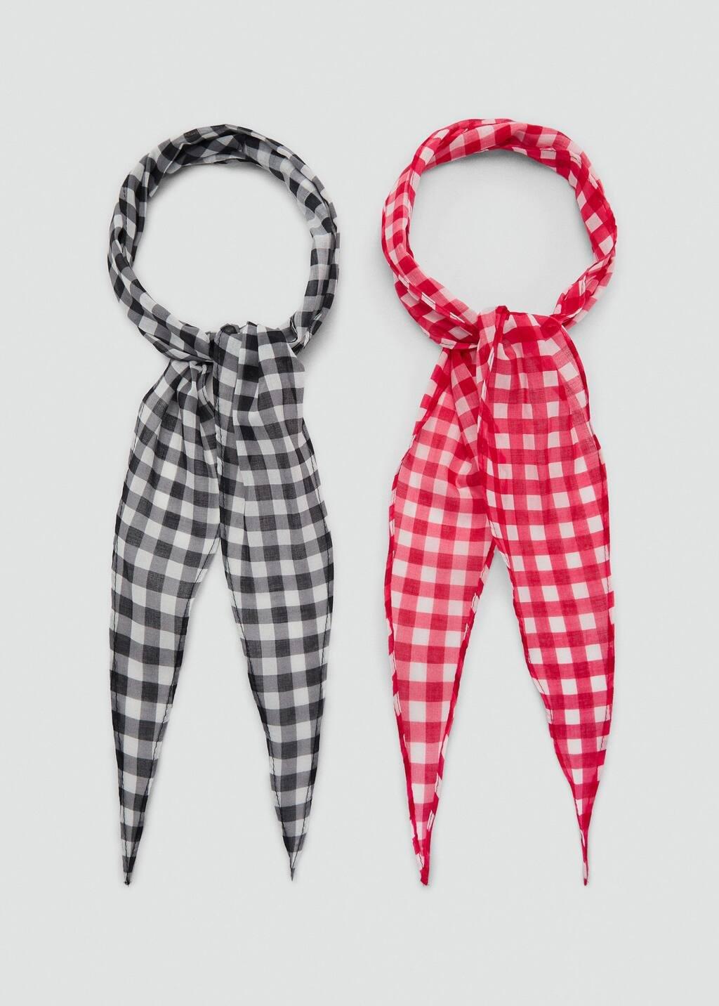 Red Set Of 2 Combined Scarves, 0201_70, large image number 1