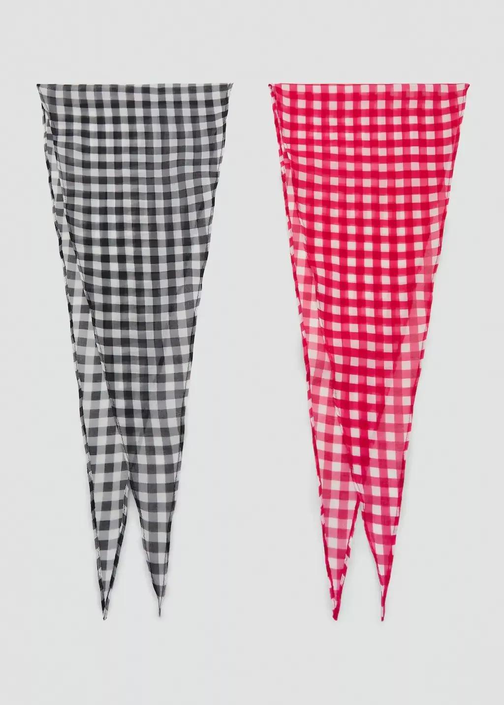 Red Set Of 2 Combined Scarves, 0201_70, large image number 2