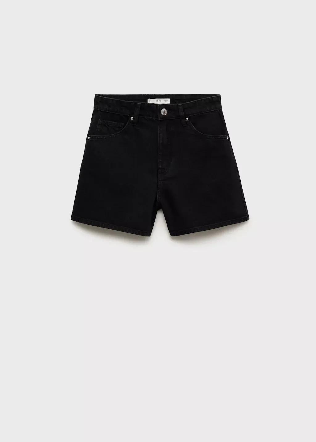 OPEN GREY High-rise denim shorts, , large image number 3