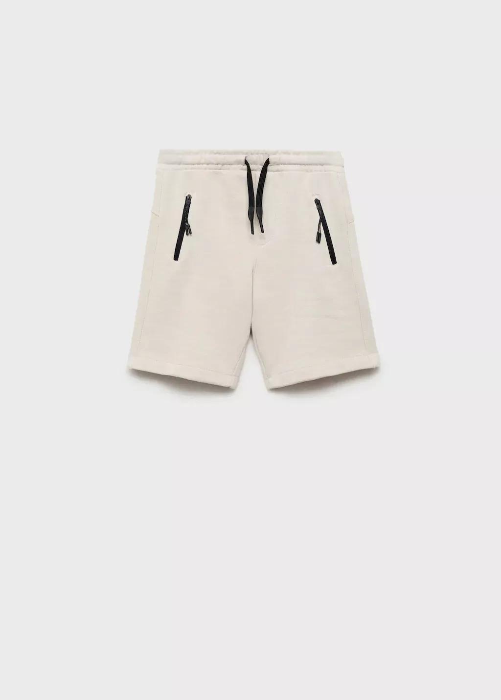 LT PASTEL BROWN Contrast pockets Bermuda shorts, Kids Boy, , large image number 0