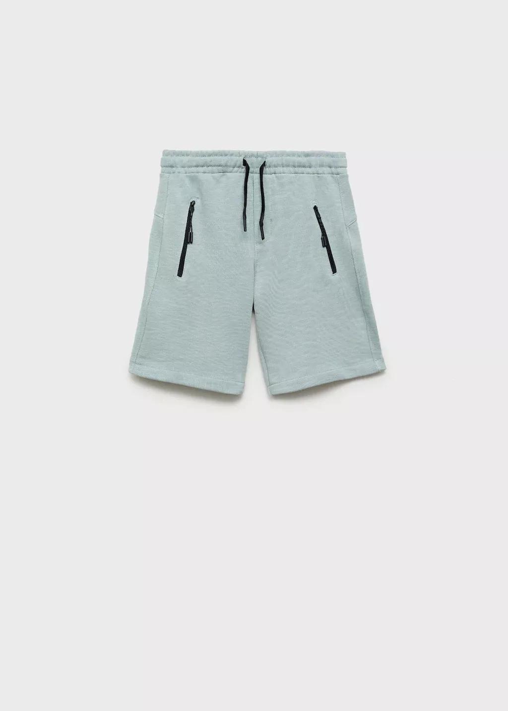 LT PASTEL GREY Contrast pockets Bermuda shorts, Kids Boy, , large image number 0