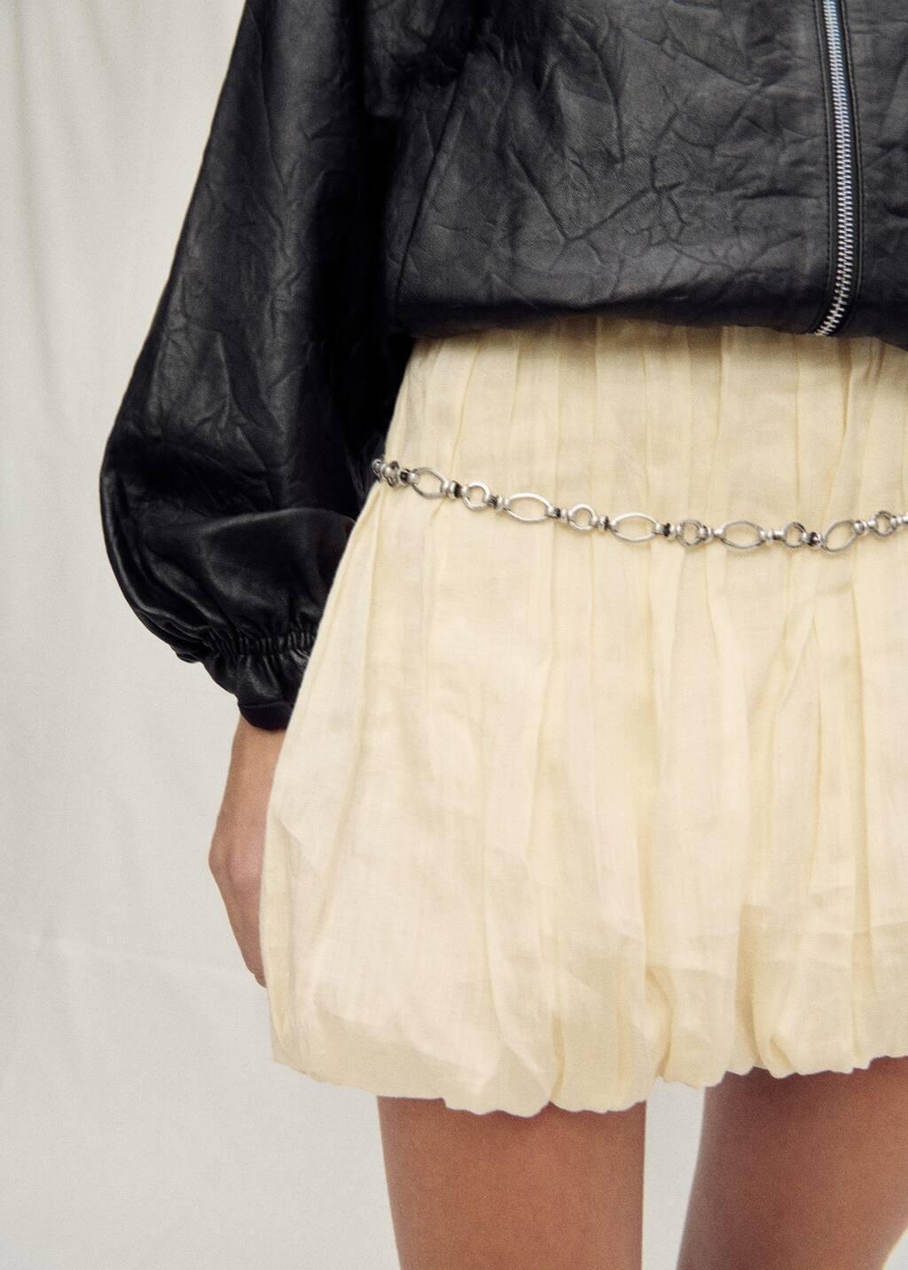 Silver Combined Belt With Metal Rings, 0201_PL, large image number 2