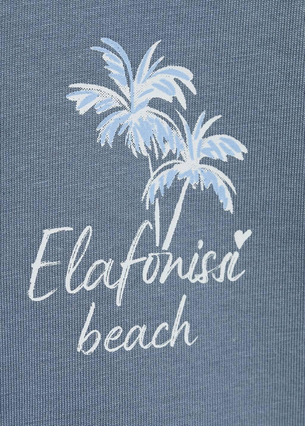 Blue Short-Sleeved Printed T-Shirt, Kids Girl, , large image number 3