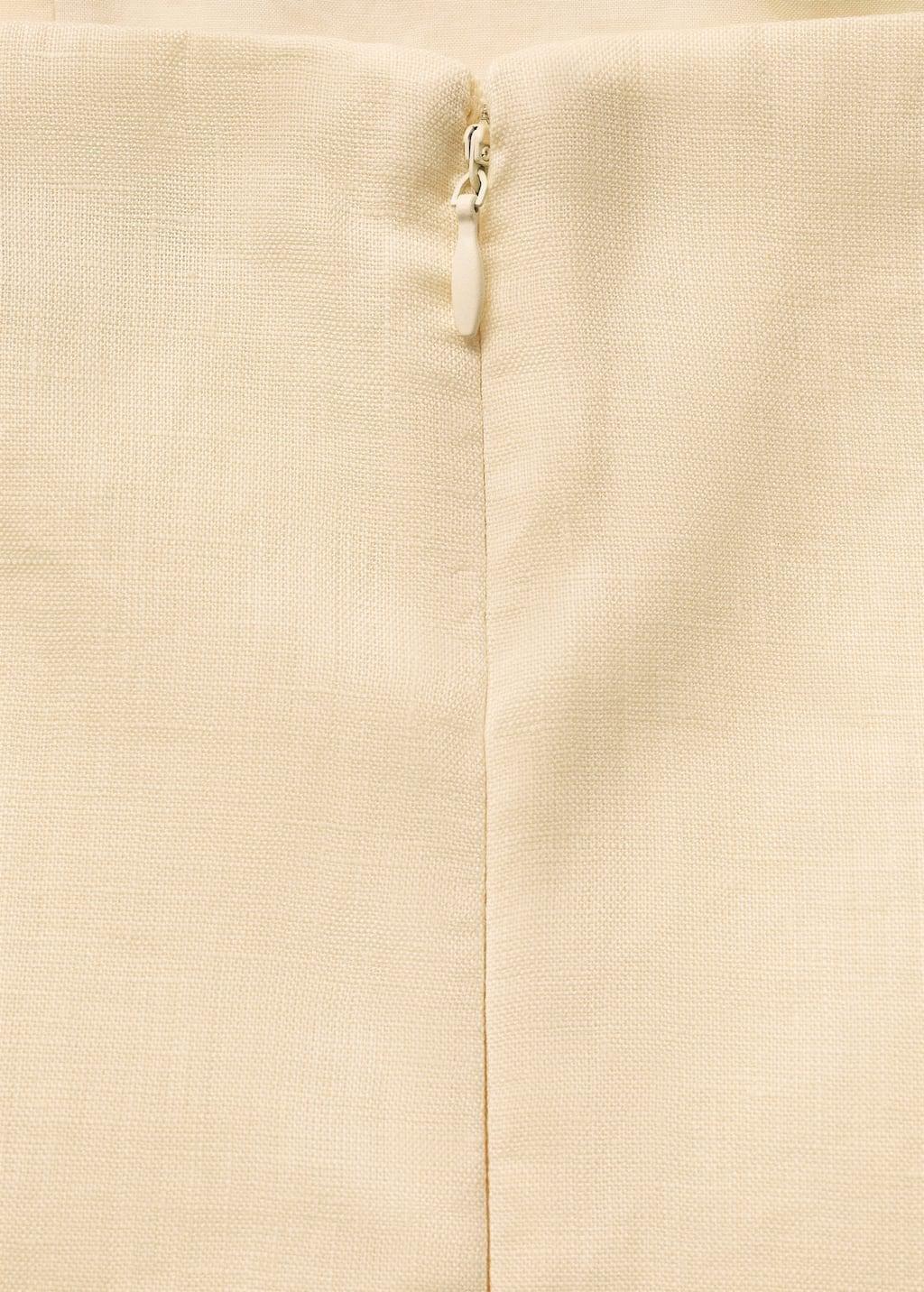 YELLOW Linen dress with puffed hem, , large image number 5