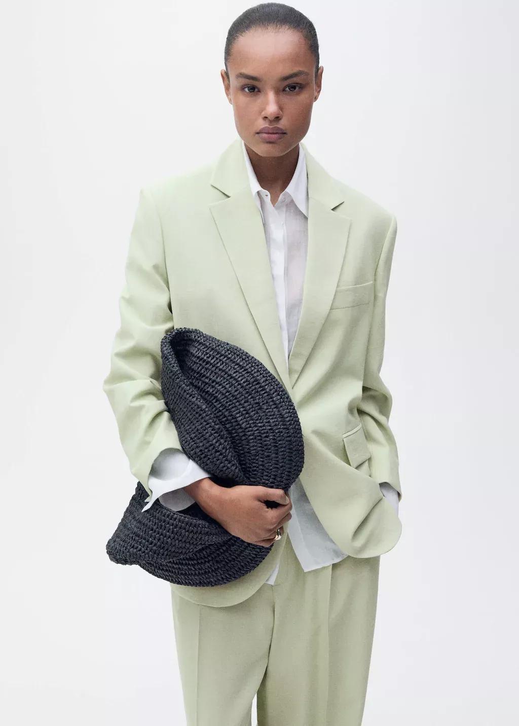 Green Straight-Fit Suit Jacket, , large image number 0