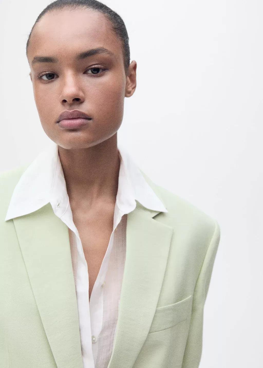 Green Straight-Fit Suit Jacket, , large image number 1