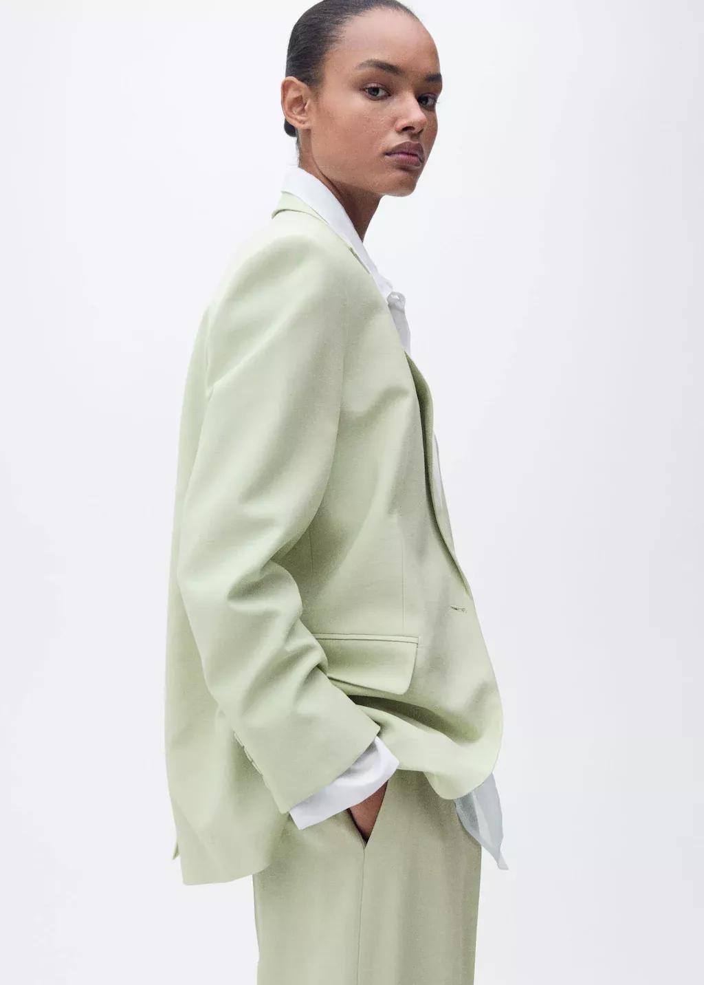Green Straight-Fit Suit Jacket, , large image number 2