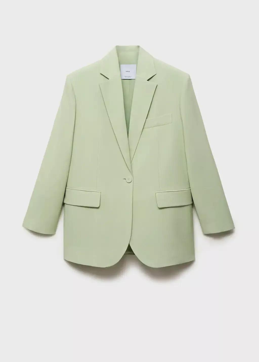 Green Straight-Fit Suit Jacket, , large image number 3