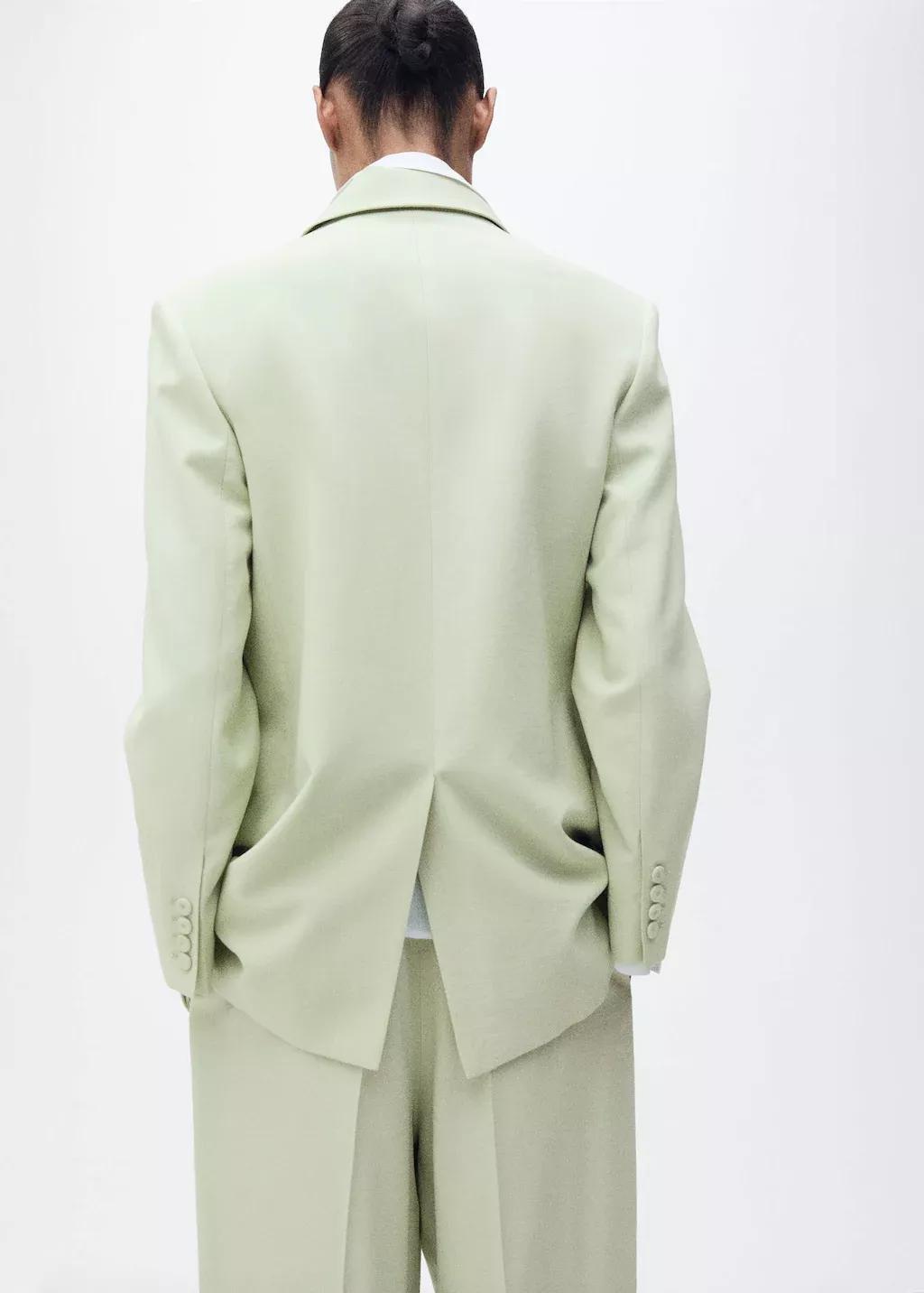 Green Straight-Fit Suit Jacket, , large image number 6