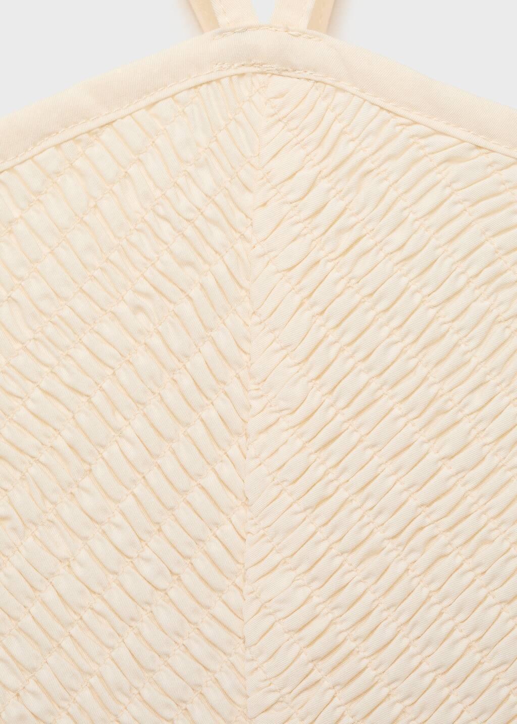 Beige Combined Halter-Neck Dress, , large image number 4