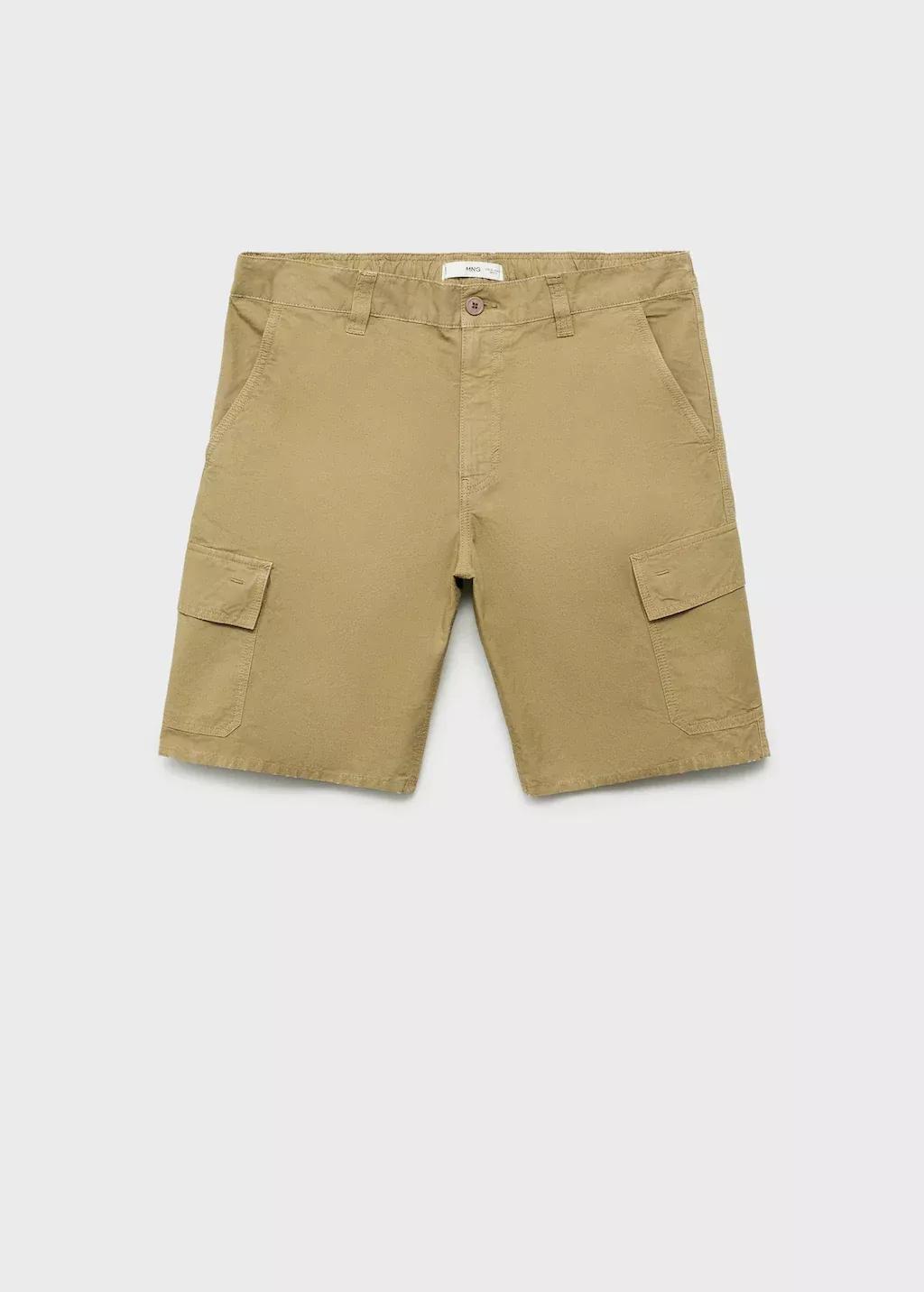 Brown Cargo Bermuda Shorts, , large image number 3