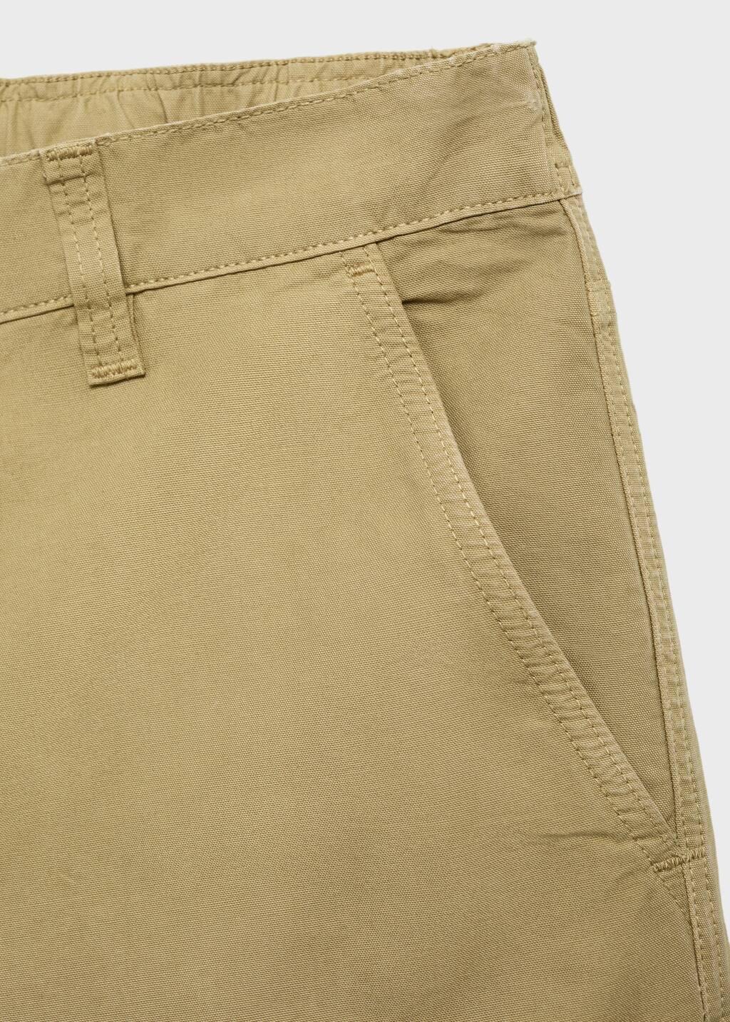 Brown Cargo Bermuda Shorts, , large image number 5