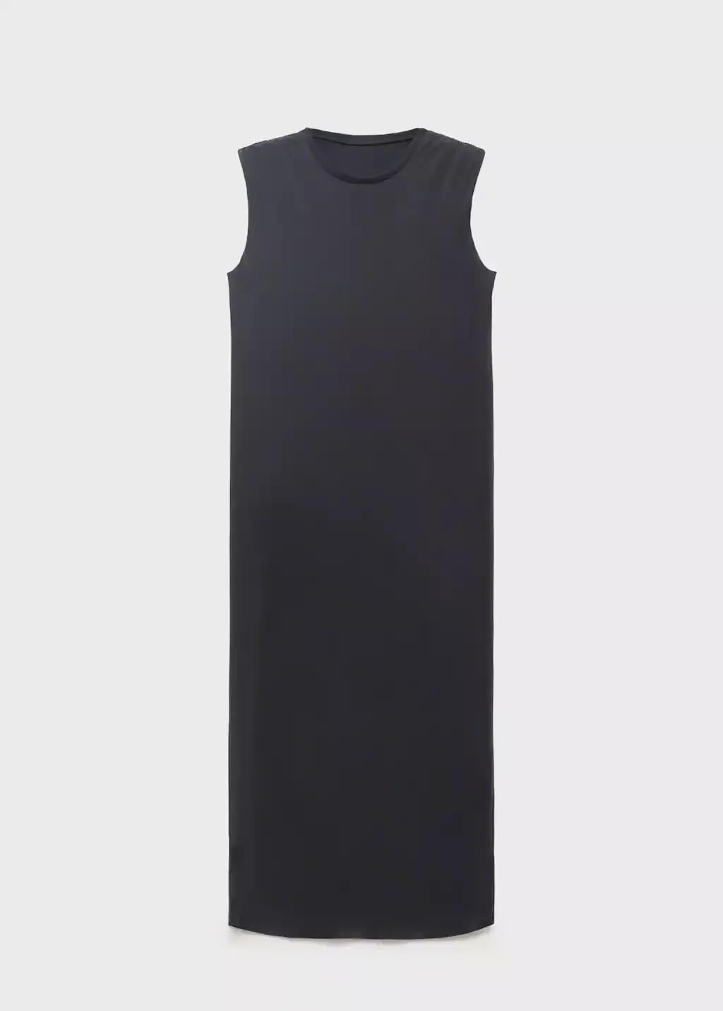 Grey Flowy Long Dress, , large image number 0