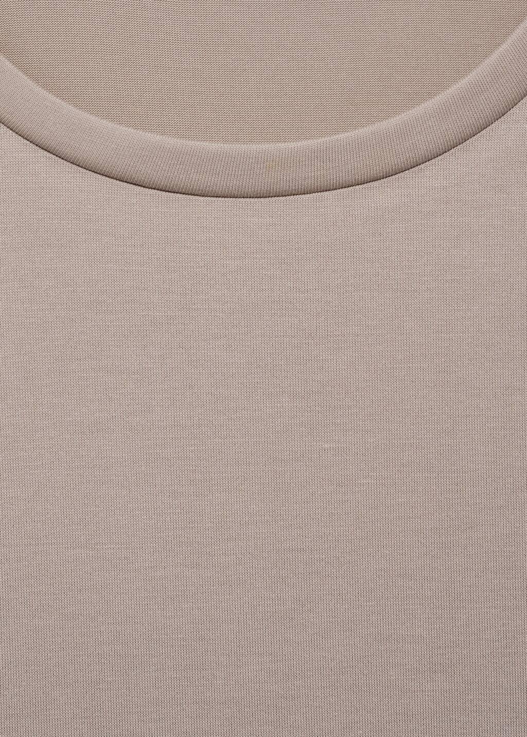 Grey Lt Pastel Flowy T-Shirt With Gathered Shoulders, , large image number 2
