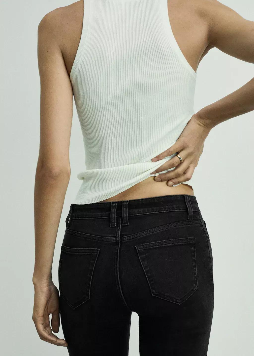 Grey Mid-Rise Skinny Jeans, , large image number 6