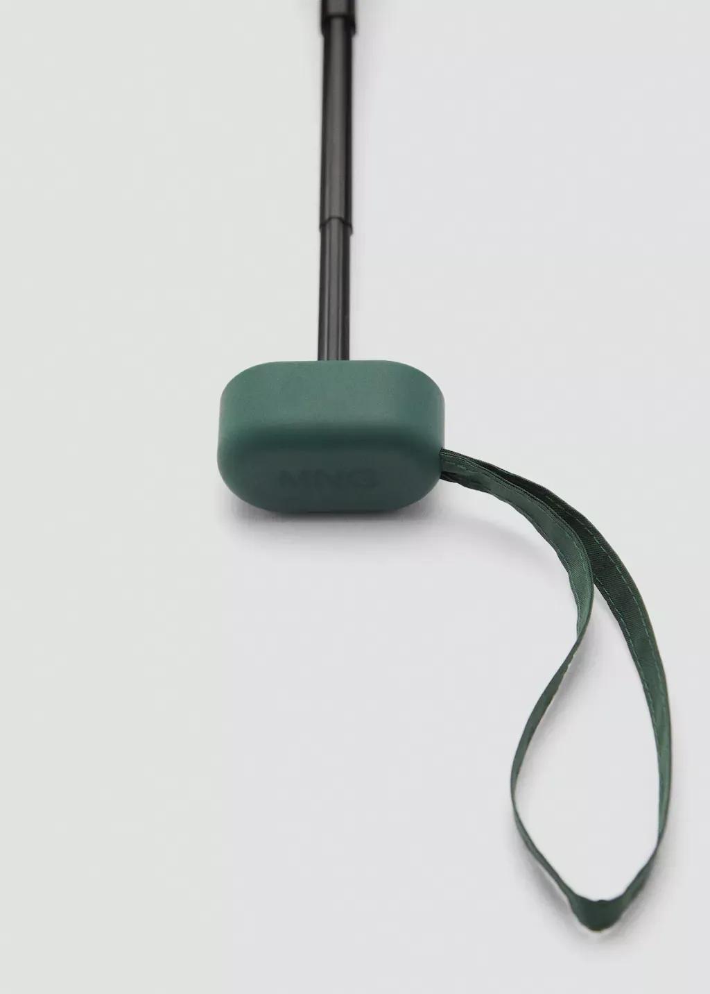 Green Plain Folding Umbrella, Green, large image number 2