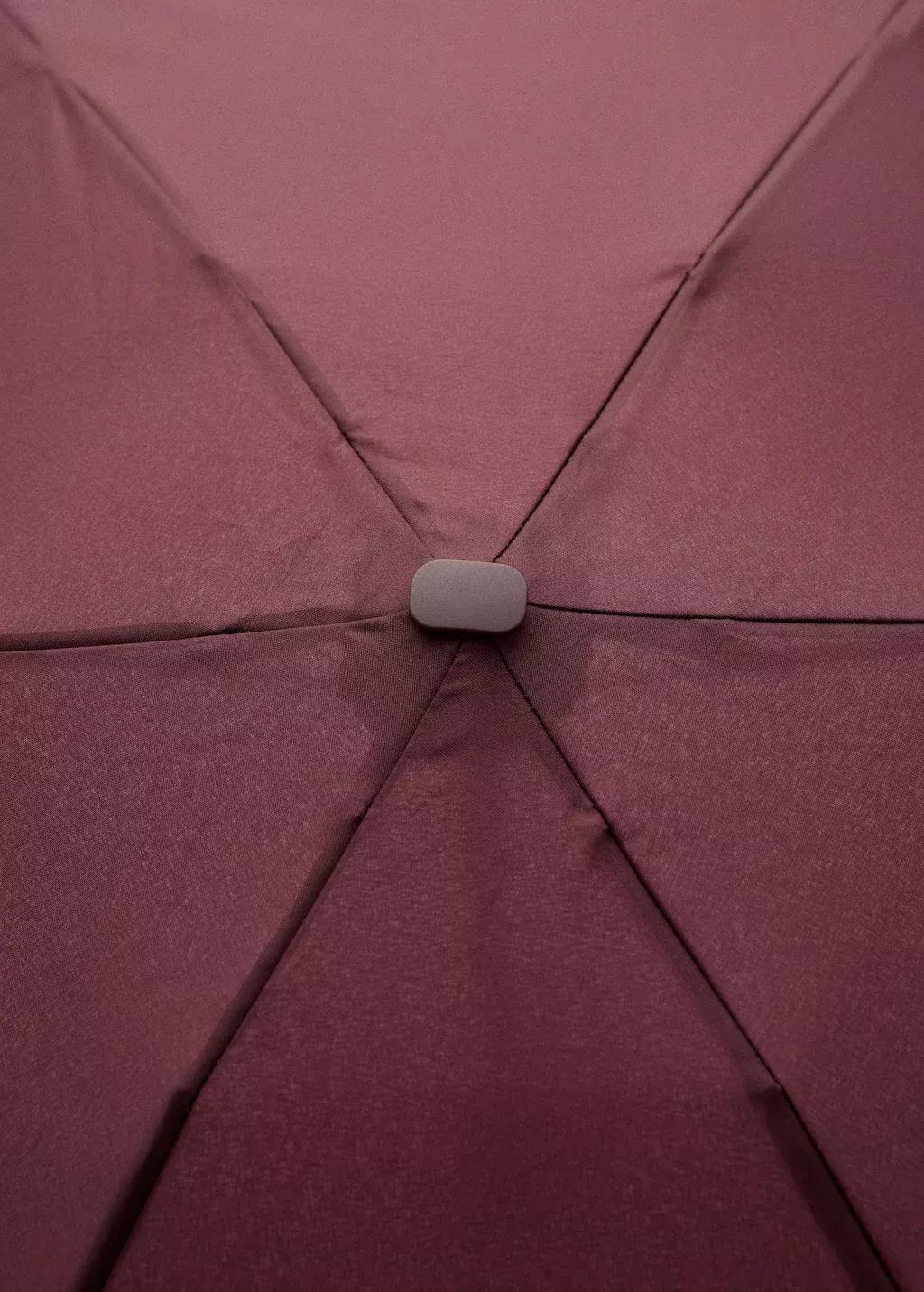 Red Plain Folding Umbrella, Dark Red, large image number 1
