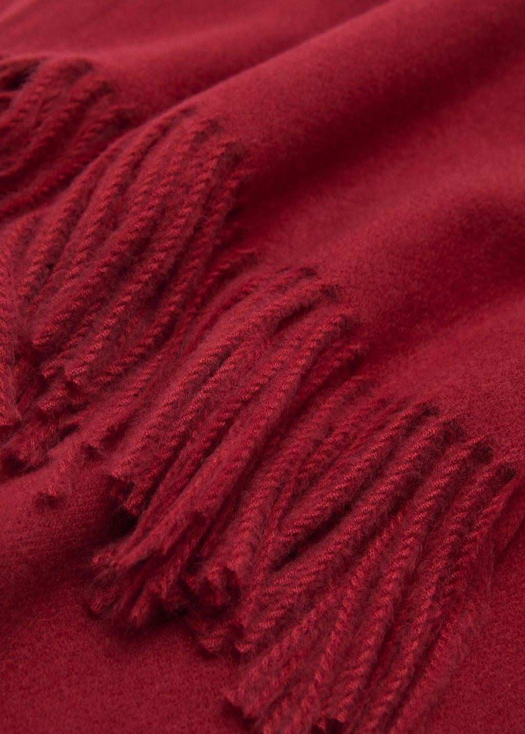Red Fringed Edge Scarf, Medium Red, large image number 0