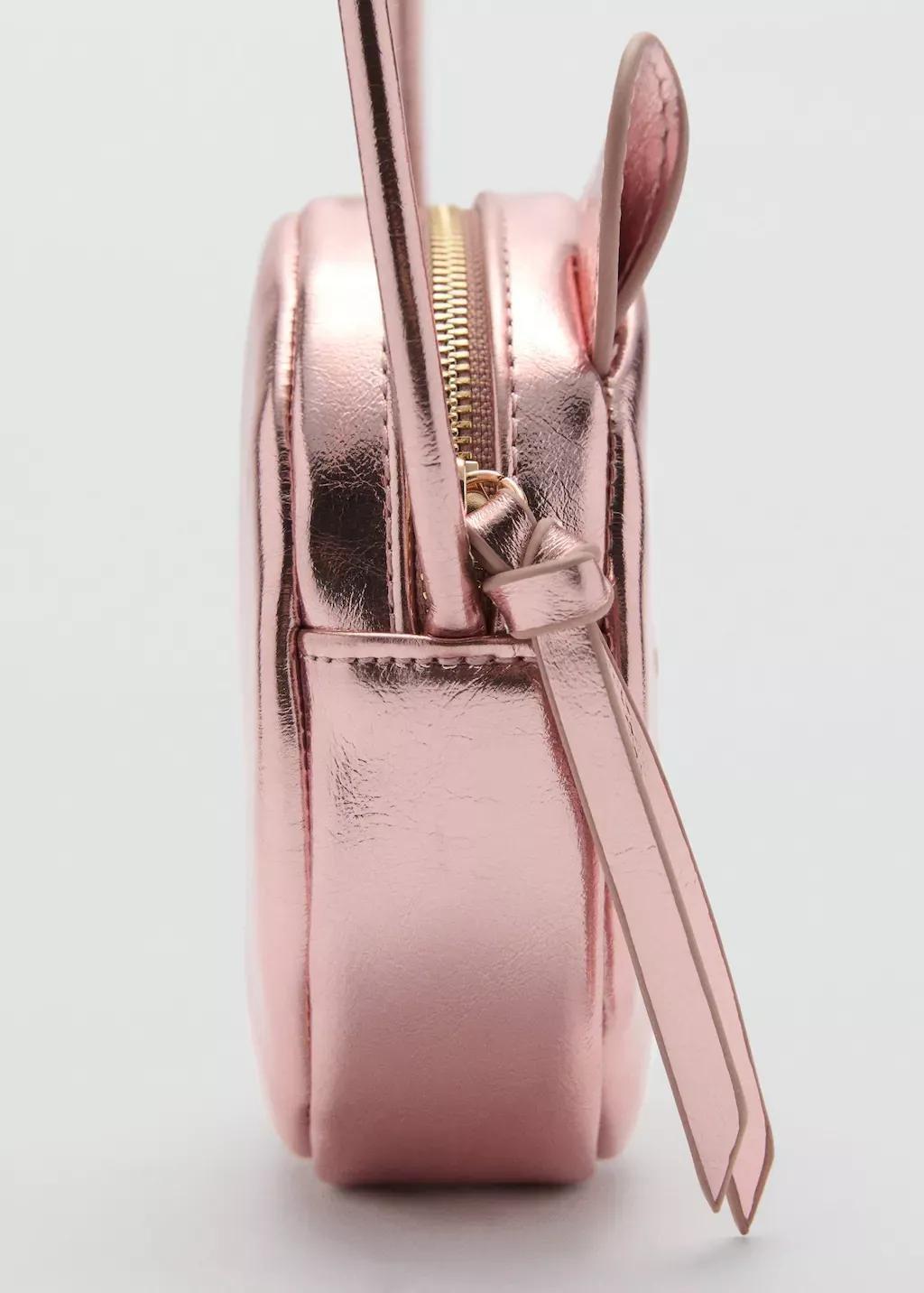 Pink Metallic Teddy Bear Bag, Baby Girl, Pink, large image number 1