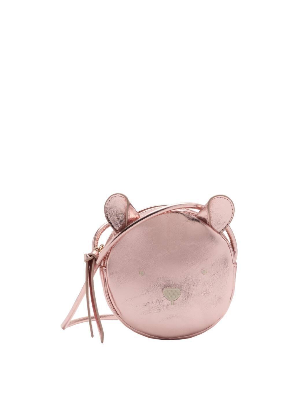 Pink Metallic Teddy Bear Bag, Baby Girl, Pink, large image number 3
