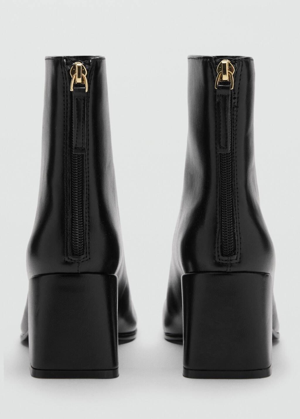 BLACK Block ankle boots with square toe, Black, large image number 1