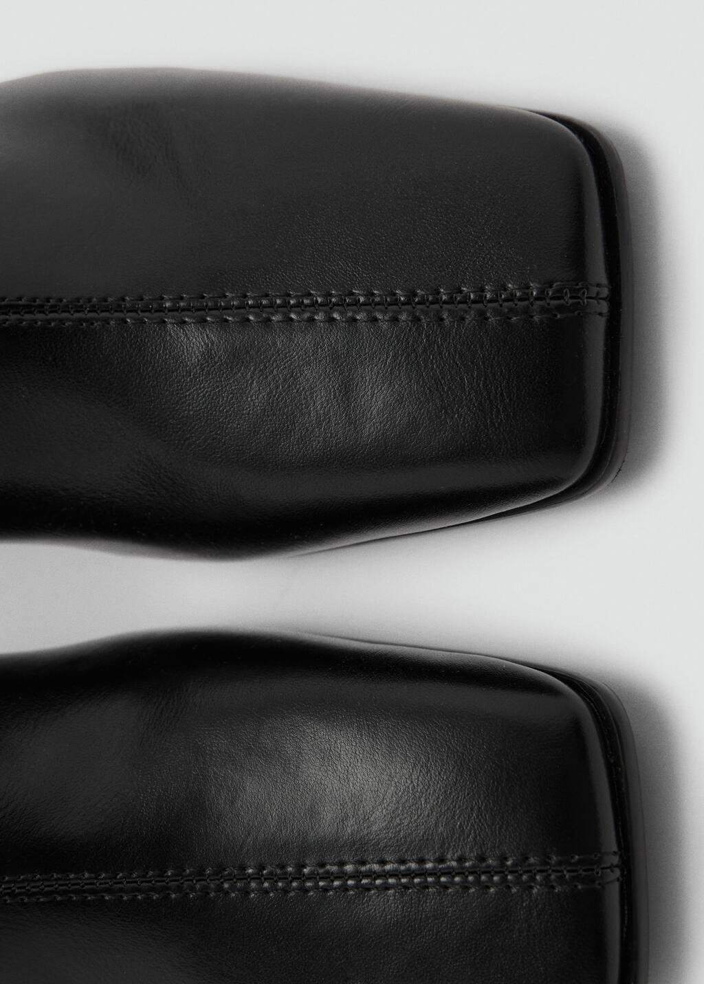 BLACK Block ankle boots with square toe, Black, large image number 2