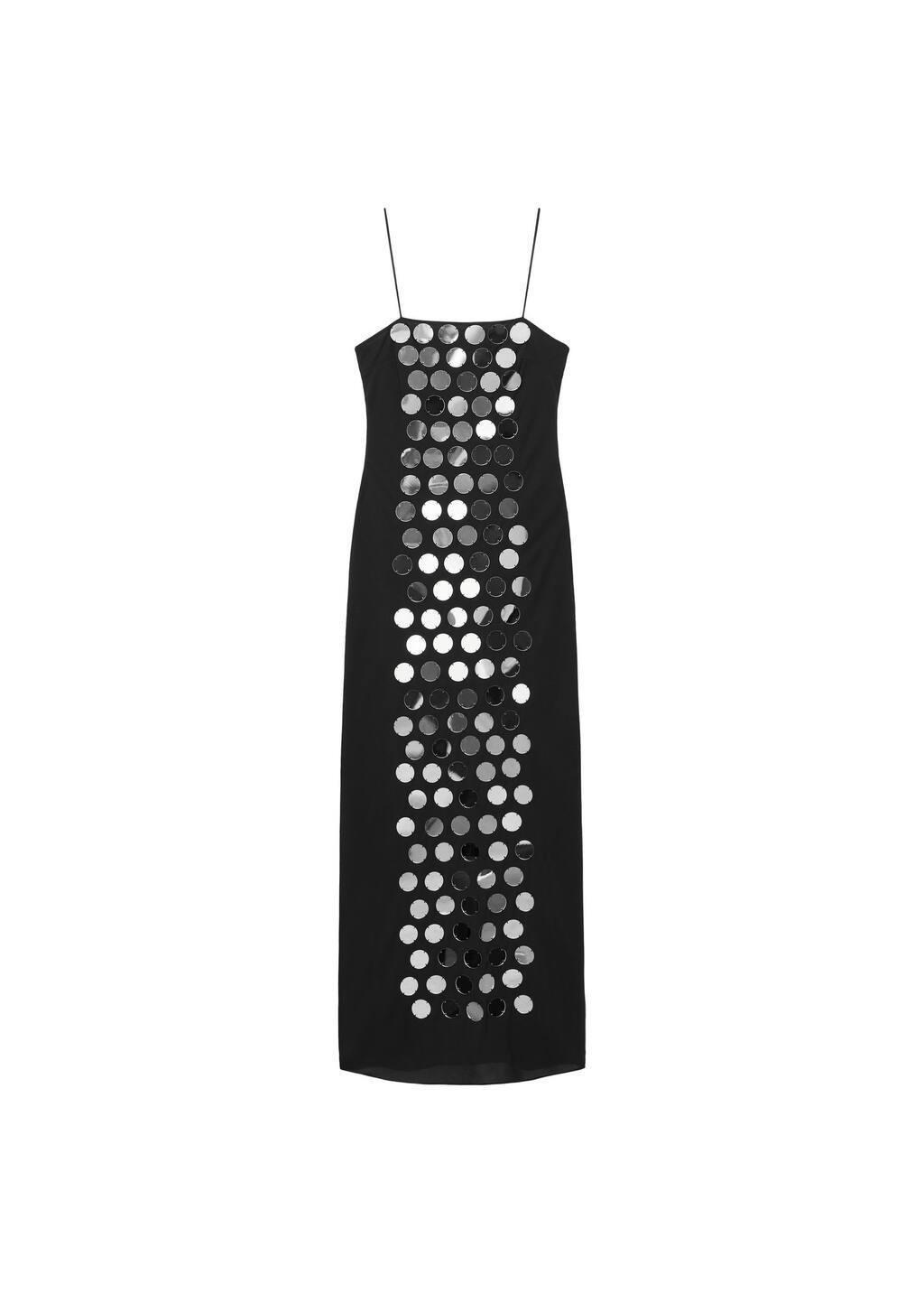 Black Dress With Mirrors And Back Opening, , large image number 4