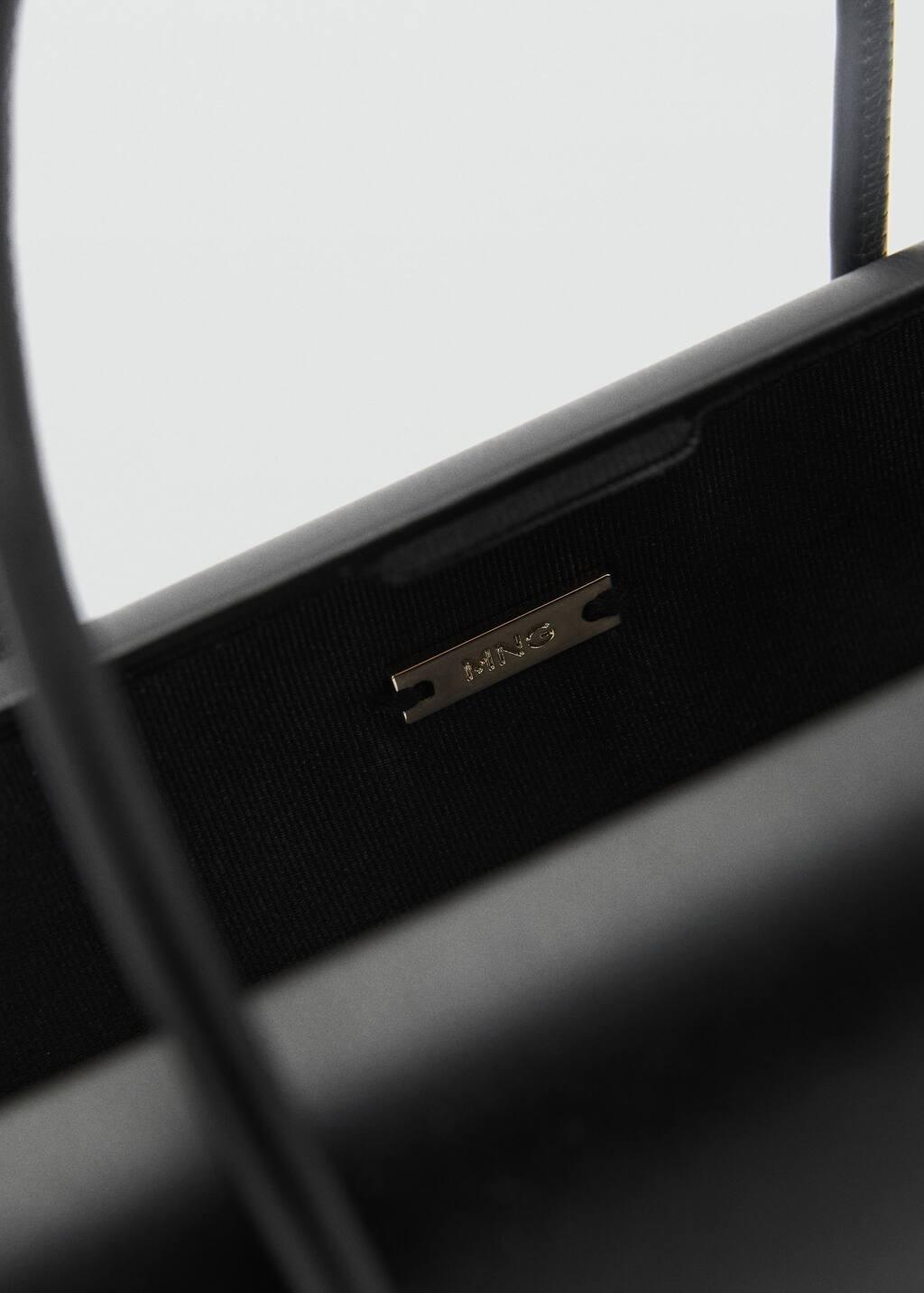 Black Double-Handle Clutch Bag, Black, large image number 4