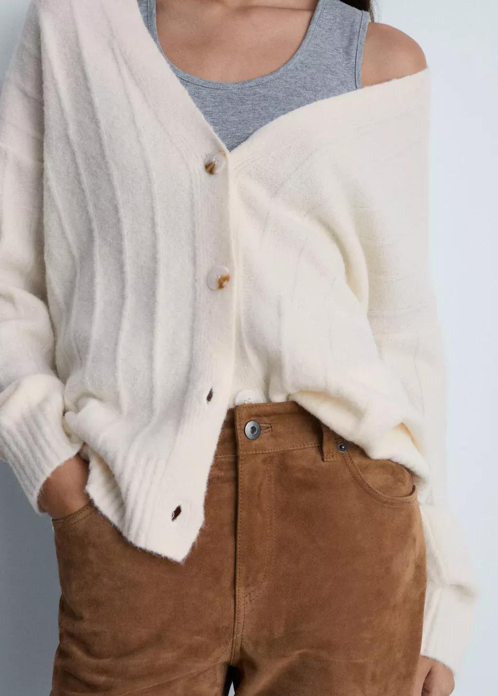 Beige Buttoned Long Cardigan, , large image number 1