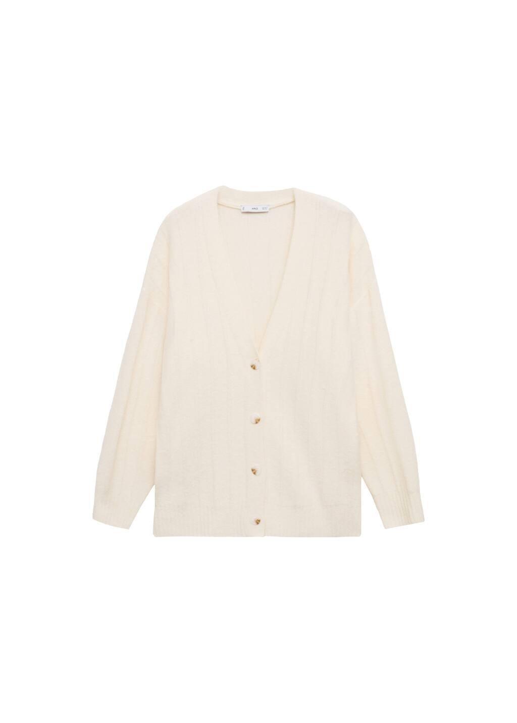Beige Buttoned Long Cardigan, , large image number 3