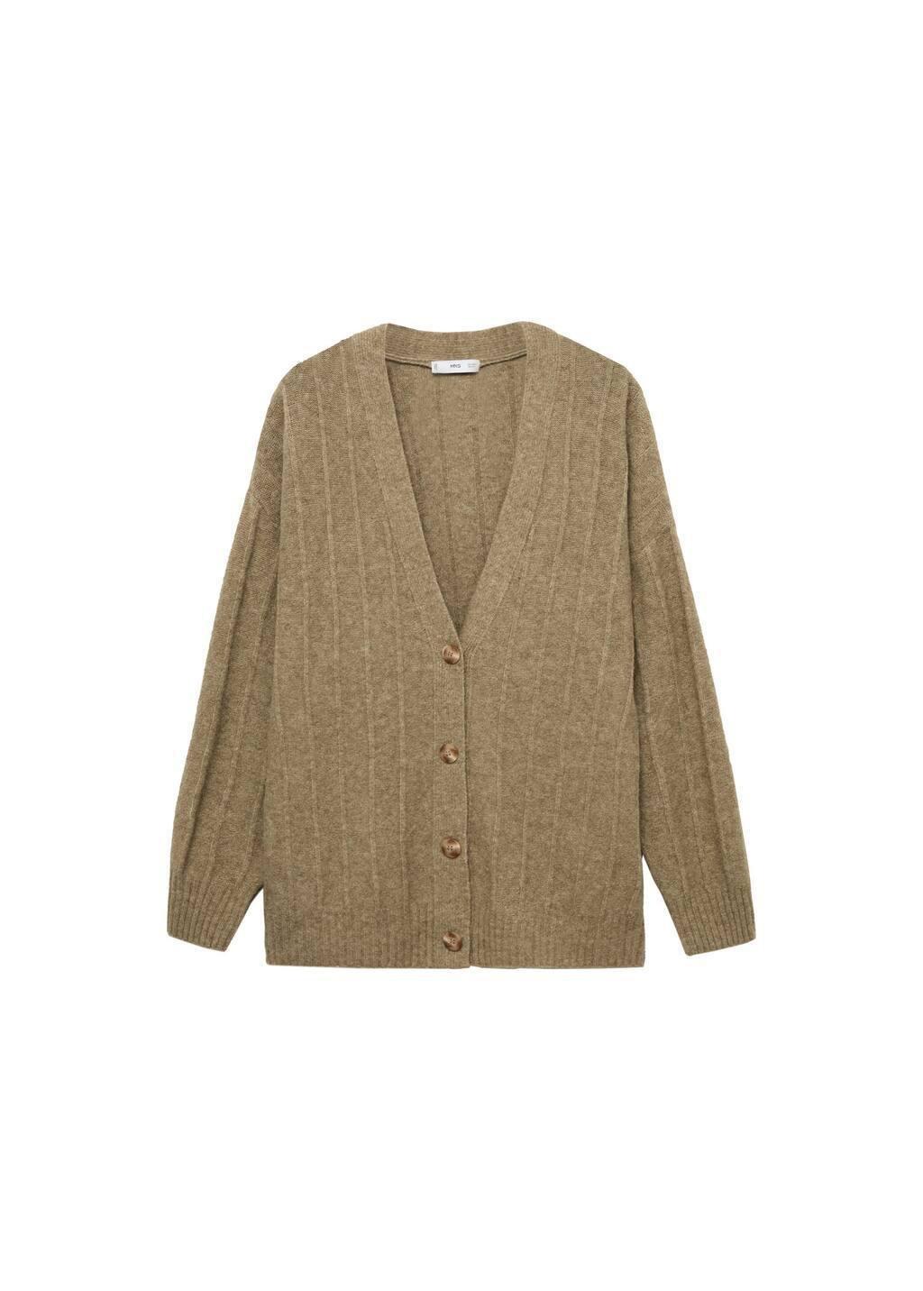 Green Buttoned Long Cardigan, , large image number 3